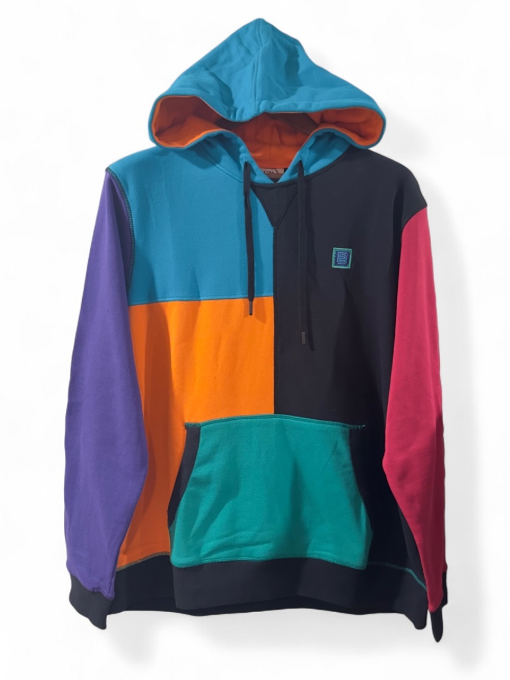 Extra Butter Colorblock Pullover Hoodie Sweatshirt Size Men’s Large (NWT)